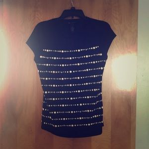 INC pearl beaded t-shirt